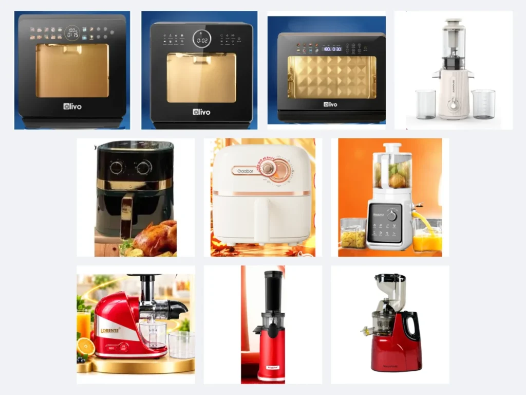 Các nồi chiên không dầu, nồi chiên hấp và máy ép chậm đã được so sánh trên trang